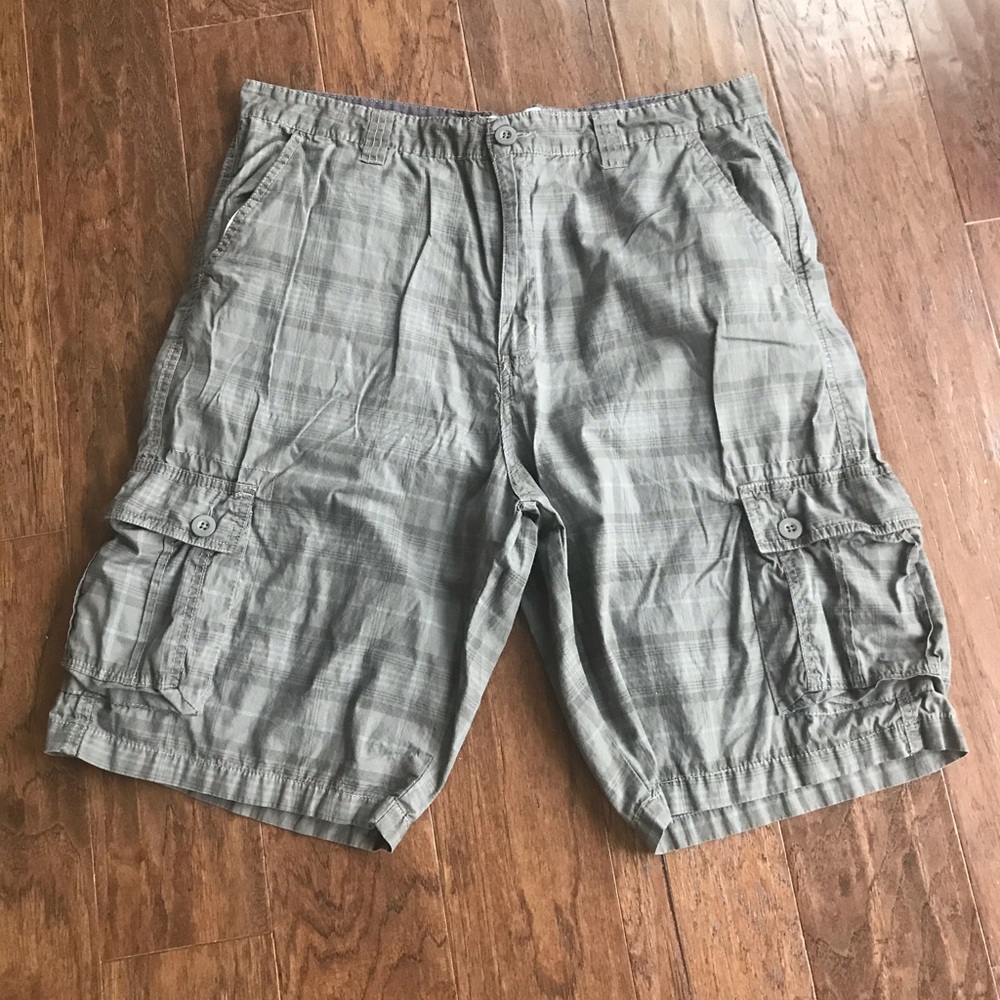🩳Paper Denim and Cloth Plaid Cargo Shorts